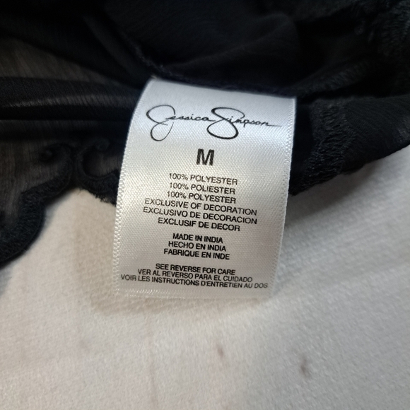 3 FOR 12 SALE Jessica Simpson Black Sheer Women's Blouse Size Medium - Picture 7 of 11